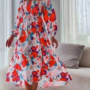 NWOT flower midi dress